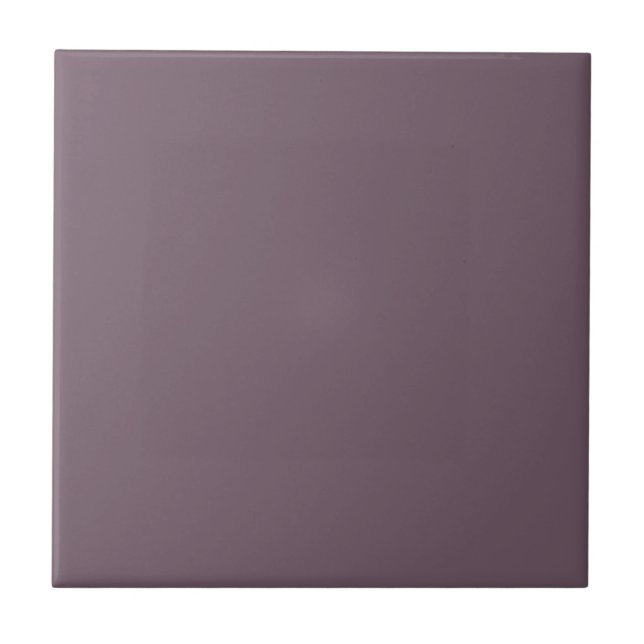 Solid colour plain dusky dark plum purple tile (Front)