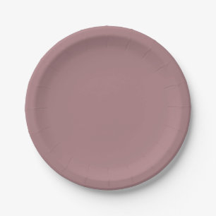 Solid colour plain dusty rose paper plate