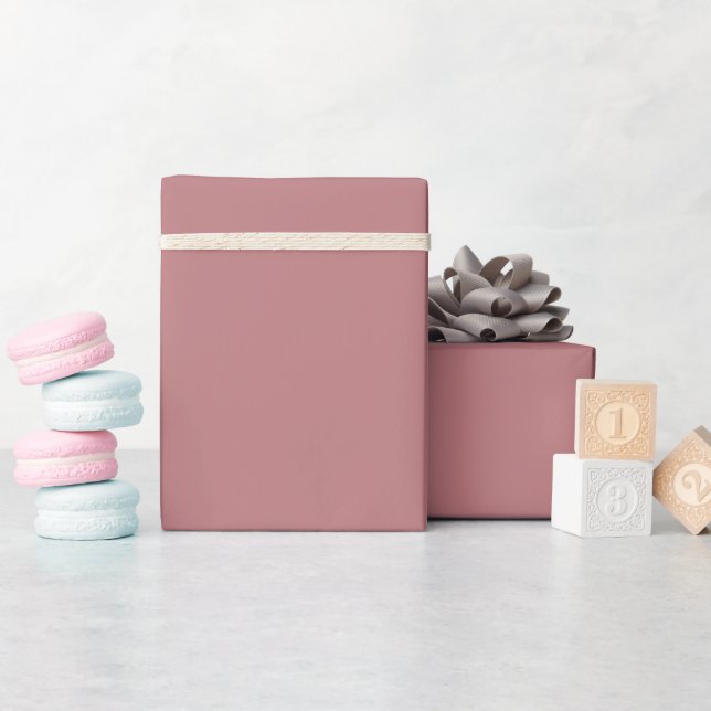Solid colour plain Dusty Rose  Wrapping Paper (Baby Shower)