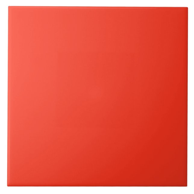 Solid colour plain flamingo bright red tile (Front)