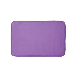 Solid colour plain iris soft purple bath mat