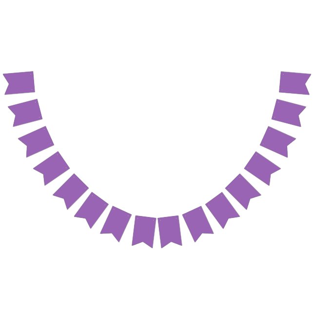 Solid colour plain iris soft purple bunting flags (All)