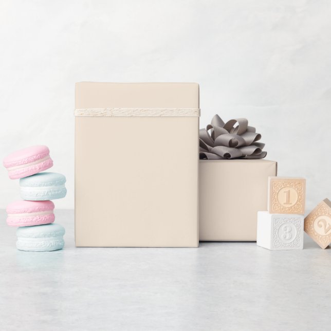 Solid colour plain ivory beige Buttercream Wrapping Paper (Baby Shower)