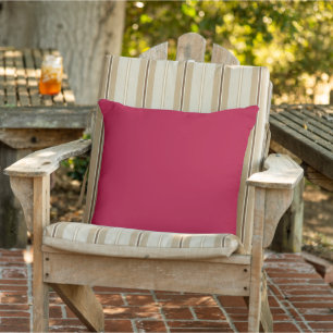 Solid colour plain light maroon wine red outdoor pillow