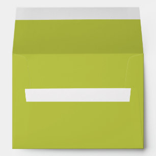 Solid colour plain lime green lemon grass envelope