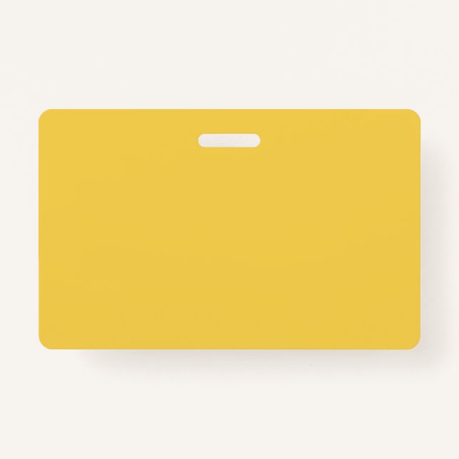 Solid colour plain Marigold Yellow Badge (Front)