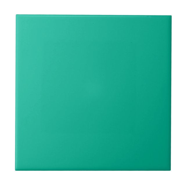 Solid colour plain Mint Leaf green Tile (Front)