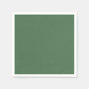 Solid colour plain Moss Green Napkin