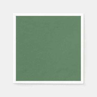 Solid colour plain Moss Green Napkin