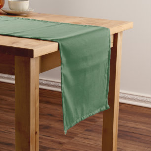 Solid colour plain Moss Green Short Table Runner