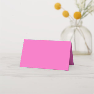 Solid colour plain orchid bright pink place card