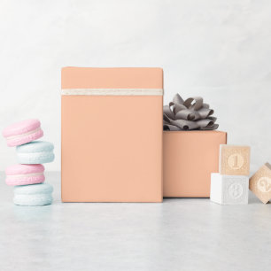 Solid colour plain pale orange Apricot Ice Wrapping Paper