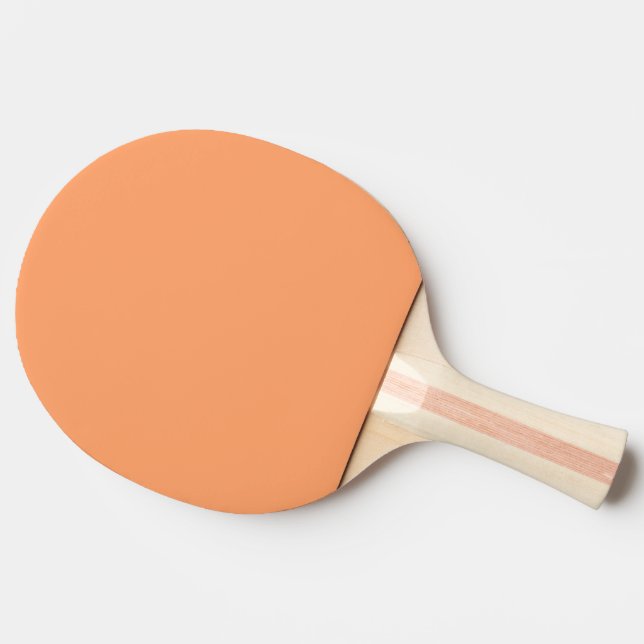 Solid colour plain papaya orange ping pong paddle (Side)