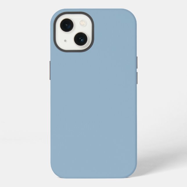 Solid colour plain pastel pale blue iPhone case (Back)