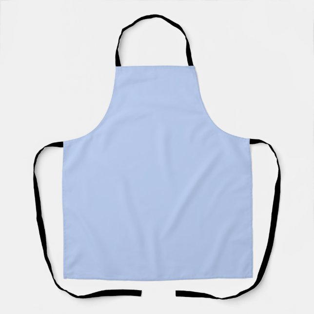 Solid colour plain periwinkle light blue apron (Front)