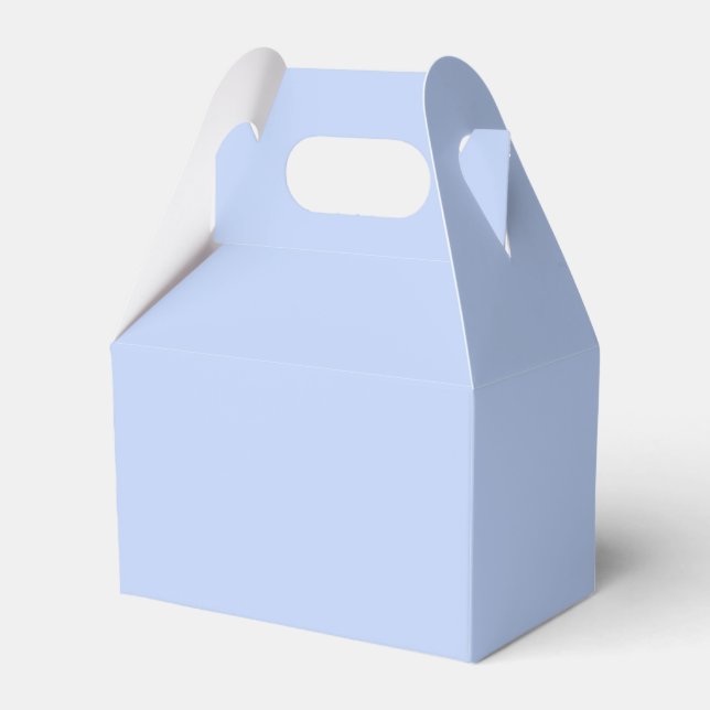 Solid colour plain periwinkle light blue favor box (Front Side)