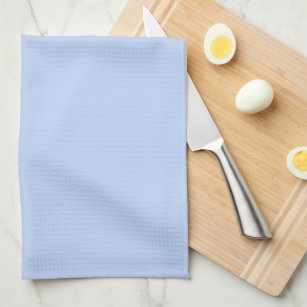 Solid colour plain periwinkle light blue kitchen towel