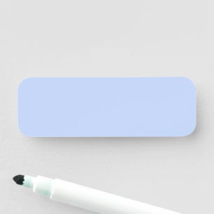 Solid colour plain periwinkle light blue name tag
