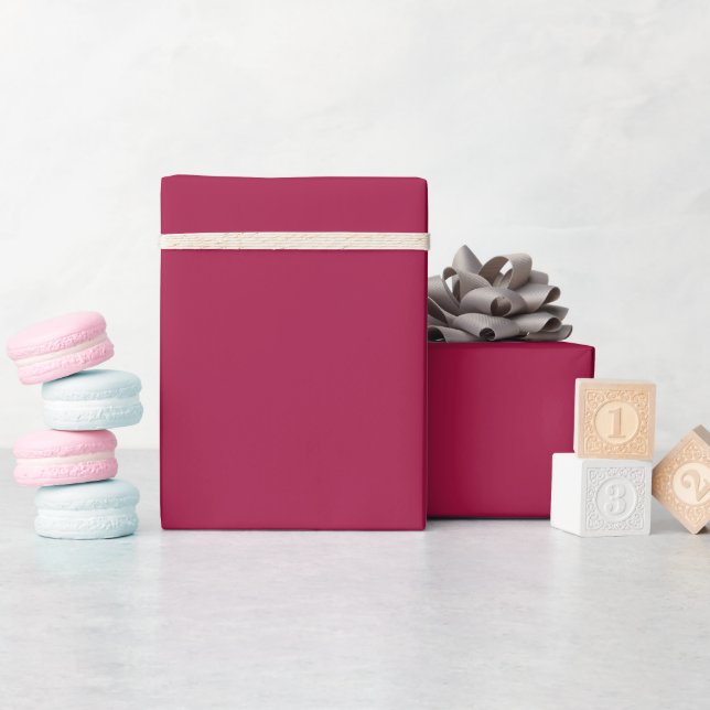 Solid colour plain Persian Red Wrapping Paper (Baby Shower)