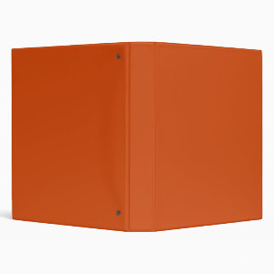 Solid colour plain rusty burnt orange binder