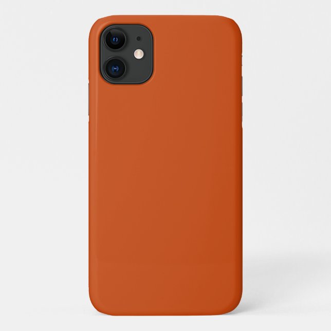 Solid colour plain rusty burnt orange Case-Mate iPhone case (Back)