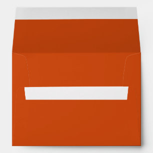 Solid colour plain rusty burnt orange envelope