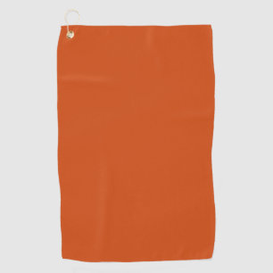 Solid colour plain rusty burnt orange golf towel