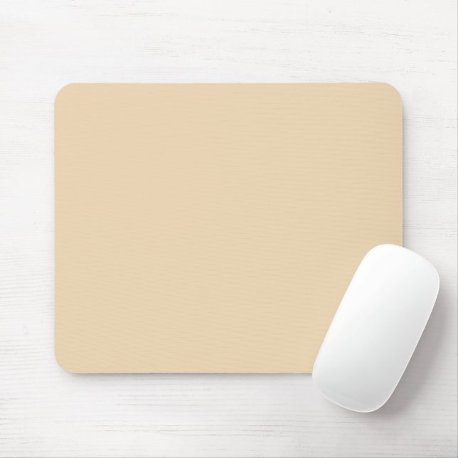 Solid colour plain sand beige dutch white mouse pad (With Mouse)