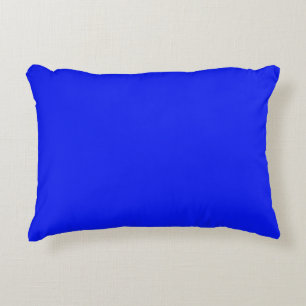 Solid colour plain sapphire bright blue accent pillow