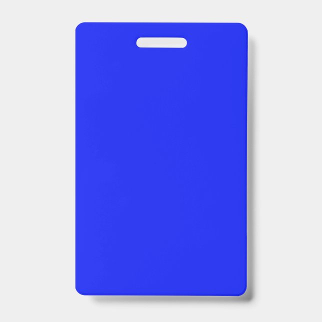 Solid colour plain sapphire bright blue badge (Front)