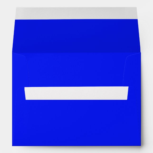 Solid colour plain sapphire bright blue envelope (Back (Bottom))