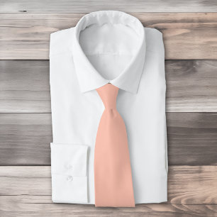 Solid colour plain simple delicate Tropical Peach Tie