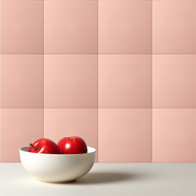 Solid colour plain simple delicate Tropical Peach Tile (Creator Uploaded)