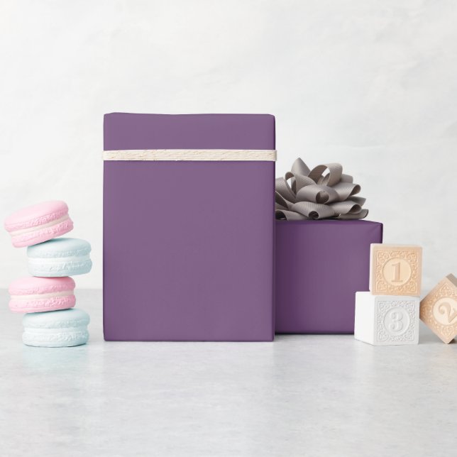 Solid colour plain Spiced Plum purple Wrapping Paper (Baby Shower)