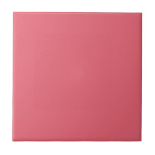 Solid colour plain Sun Kissed Coral pink Tile