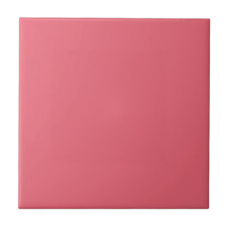 Solid colour plain Sun Kissed Coral pink Tile