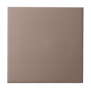 Solid colour plain taupe brown Hot Cocoa Tile