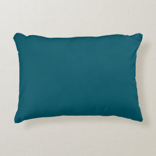 Solid colour plain teal peacock accent pillow