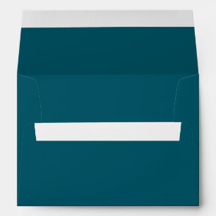 Solid colour plain teal peacock envelope