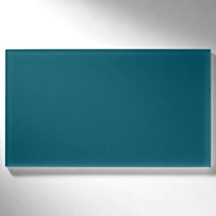 Solid colour plain teal peacock name tag