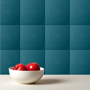 Solid colour plain teal peacock tile