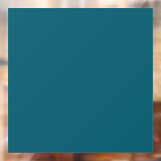 Solid colour plain teal peacock window cling