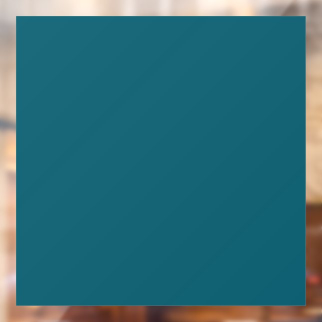 Solid colour plain teal peacock window cling (Sheet 2)