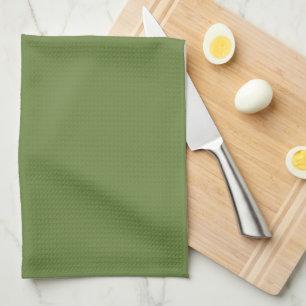 Solid colour plain thyme sage green kitchen towel