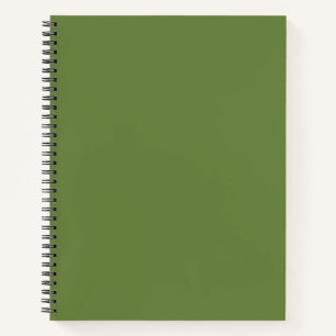 Solid colour plain thyme sage green notebook
