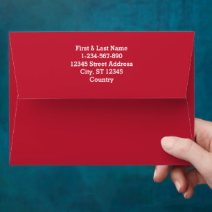 Solid colour plain true red envelope