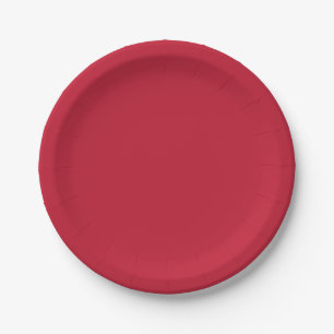 Solid colour plain true red paper plate