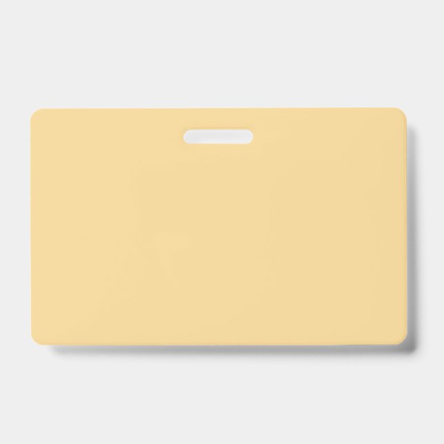 Solid colour plain vintage pale yellow badge (Front)