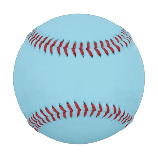 Solid colour plain Winter light Blue Baseball (Front)