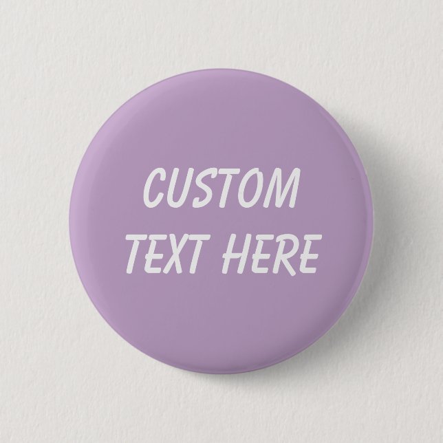 Solid colour plain wisteria light purple 2 inch round button (Front)